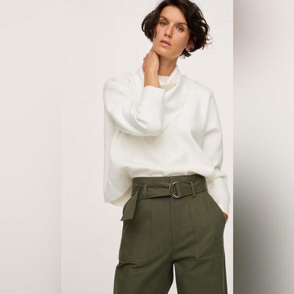 NWT Mango Belt high-waist trousers Sz. EUR 38 US 6 - Picture 9 of 10